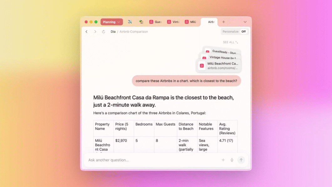 Captura do navegador Dia